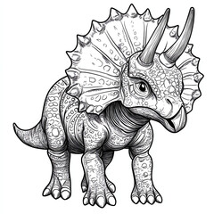 Fototapeta premium dinosaur illustration coloring page