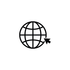 World globe website icon EPS 10