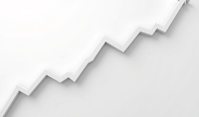 Abstract white ascending steps subtly illuminated depict growth. AI Generated