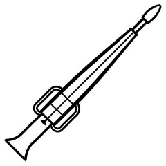 Bassoon bomber line art vector illustration 