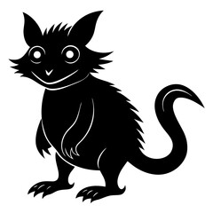 Cheeky critter silhouette vector illustration
