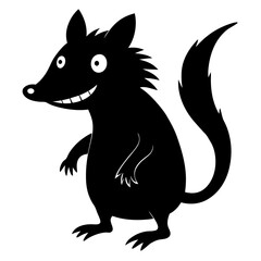 Cheeky critter silhouette vector illustration