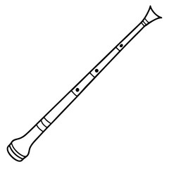 Didgeridoo line art vector illustration 