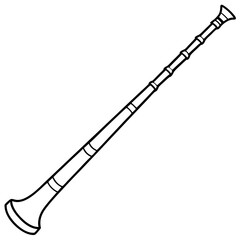 Didgeridoo line art vector illustration 