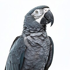 black and white parrot