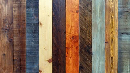 Rustic Wood Texture: Colorful Planks Background. Perfect for Interior Design and Home Decor