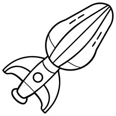Maracas monoplane line art vector illustration 