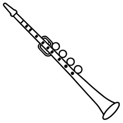 Fototapeta premium Flute isolated on a white background with a metallic appearance