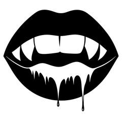 Vector illustration of a woman's lips with red lipstick, showcasing a sensual kiss and smile, emphasizing beauty, fashion, and love with a cartoon-style design