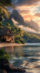 bungalow dans les tropiques