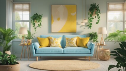 Fototapeta premium Elevating Your Living Room with Contemporary Flair