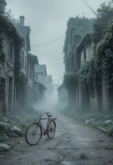 Obraz premium An eerie, abandoned town