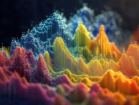 Stock market visualization of companies scaling revenue through strategic investments