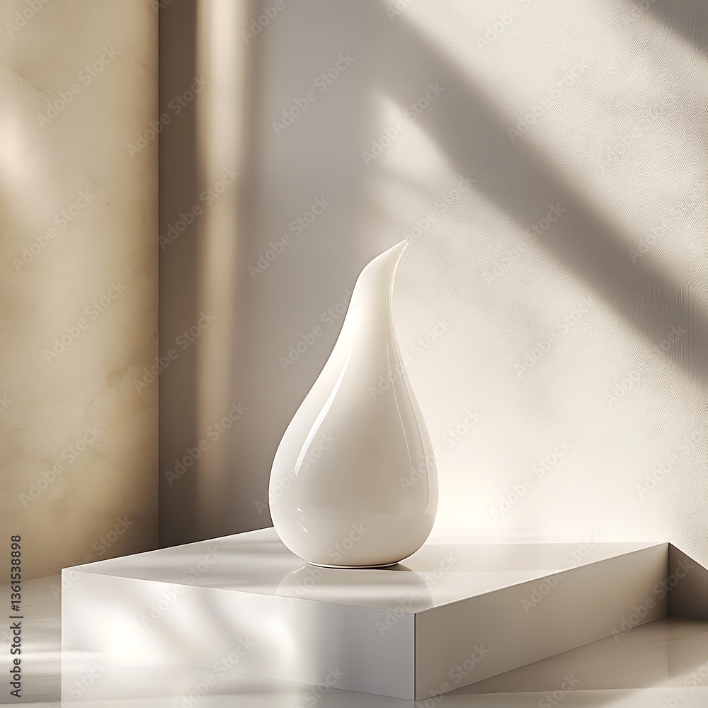 Poster white teardrop diffuser minimalist product shot