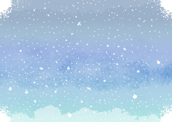 雪降る風景