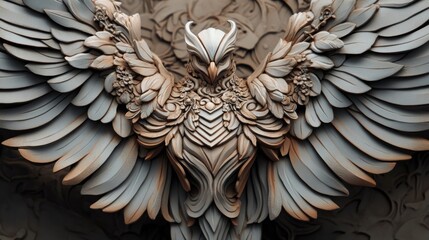 Ornate Avian Sculpture: A Masterpiece of Intricate Detail and Artistic Design