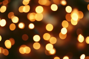 Obraz premium Warmth and Brilliance: A symphony of luminous orbs dances across the scene, creating a mesmerizing spectacle of soft focus and radiant energy. Capturing the pure joy of celebration. 