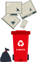 E Waste Trash Bin