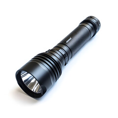 Tactical flashlight beam dark environment photo isolated view light concept