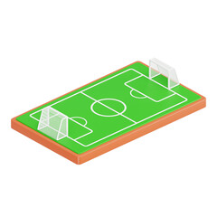 Football Pitch with Goalposts and Field Lines