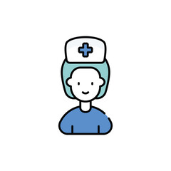 Hospital Worker vector icon stock illustration