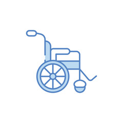Wheelchair vector icon stock illustration