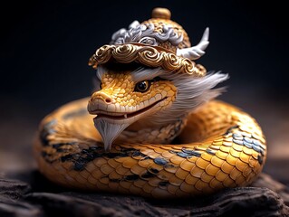 Dragon Snake, Closeup, Stone