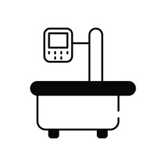 Fluoroscope vector icon stock illustration