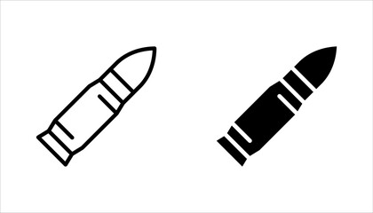 bullet icon set, Weapon ammo sign, Gun bullet icon simple sign, vector illustration on white background