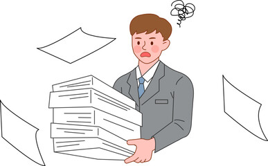 business man with papers