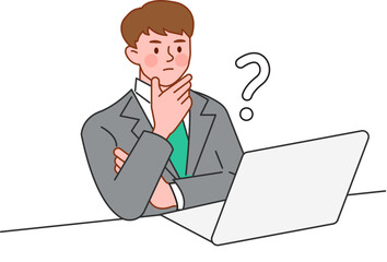 business man with laptop