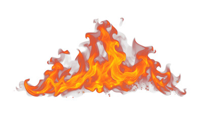 Fire Flames on Transparent Background &ndash; Blazing Heat Effect, Burning Flame Texture, Wildfire Sparks PNG