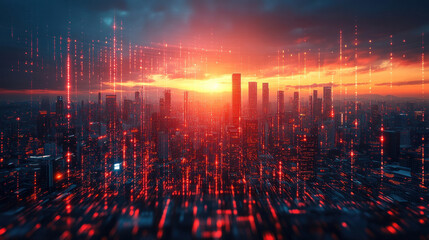 Obraz premium AI-generated economic research papers, machine learning forecasting financial market trends for policy-making