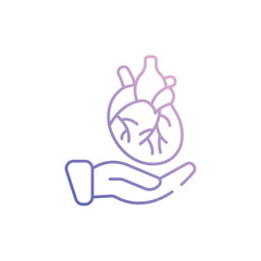 Obraz premium Heart Care vector icon stock illustration