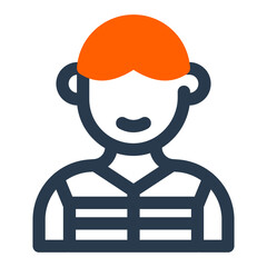 Crossing Guard Wearing Safety Vest Icon