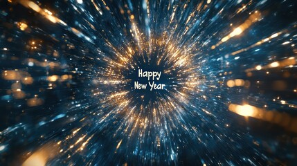 Fototapeta premium New year celebration global digital art festive space view excitement and joy