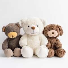 two teddy bears on a red background