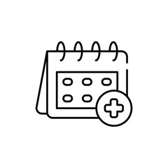 Checkup Reminder  vector icon stock illustration