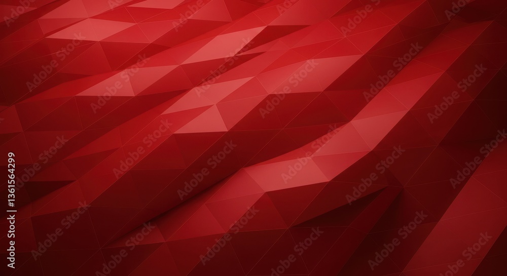 Poster dynamic red polygon abstract background.