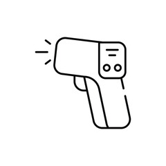 Digital Thermometer vector icon stock illustration