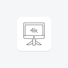 4k Monitor, vector, pixel perfect, illustrator file
