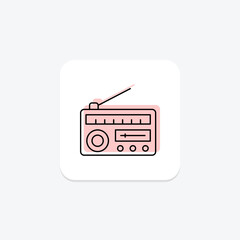 Radio, vector, pixel perfect, illustrator file