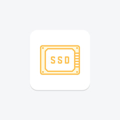 Fototapeta premium External Ssd, vector, pixel perfect, illustrator file