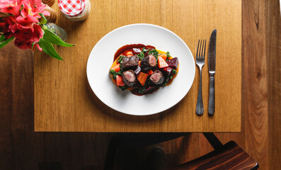 meat with vegetables