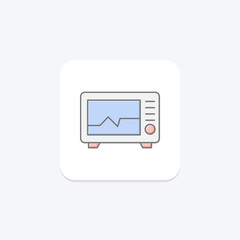 Ecg Machine, vector, pixel perfect, illustrator file