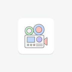 Video Camera, vector, pixel perfect, illustrator file
