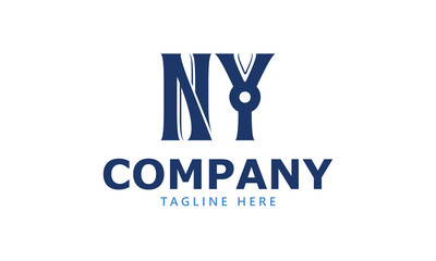 NY N ny initial logo | initial based abstract modern minimal creative logo, vector template image. luxury logotype logo, real estate homie logo. typography logo. initials logo