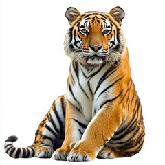 Fototapeta premium tiger on white background