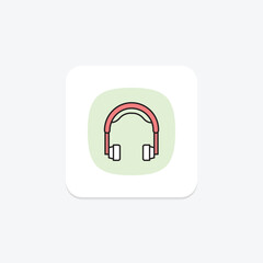 Obraz premium Noise-canceling Headphones, vector, pixel perfect, illustrator file