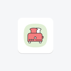 Fototapeta premium Electric Bread Maker, vector, pixel perfect, illustrator file